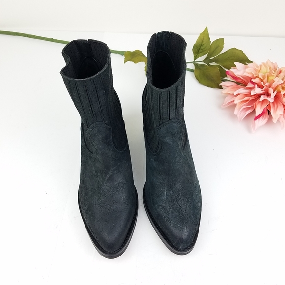 Musse & Cloud gray Western heel bootie size 9 - Picture 8 of 8